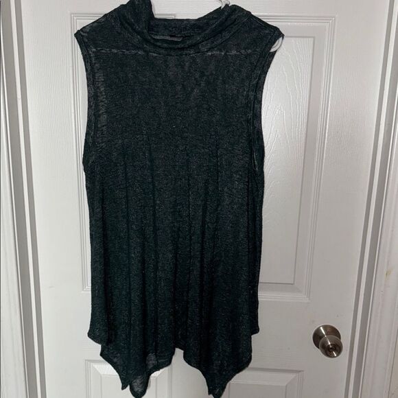 Apt.9 women's Sleeveless METALIC asymmetrical hem Top Xl EUC - Picture 1 of 9
